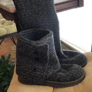 UGG Classic Cardy Sweater Knit Button Detail Boots